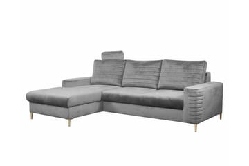 Kintore 3-sits Hörnbäddsoffa NO_BRAND Ljusgrå - Møbler - Sofaer - Sovesofaer - Hjørnesovesofa