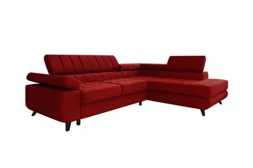 Kintore 3-sits Hörnbäddsoffa NO_BRAND Red - Møbler - Sofaer - Sovesofaer - Hjørnesovesofa