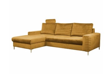 Kintore 3-sits Hörnbäddsoffa NO_BRAND Yellow - Møbler - Sofaer - Sovesofaer - Hjørnesovesofa