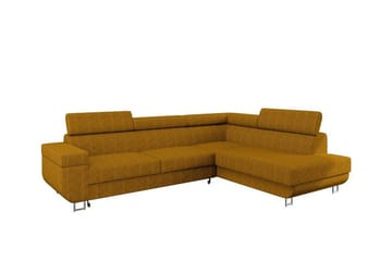 Kintore 3-sits Hörnbäddsoffa NO_BRAND Yellow - Møbler - Sofaer - Sovesofaer - Hjørnesovesofa