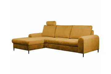Kintore 3-sits Hörnbäddsoffa NO_BRAND Yellow - Møbler - Sofaer - Sovesofaer - Hjørnesovesofa