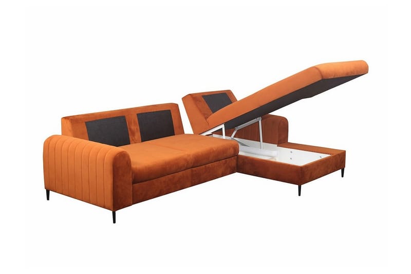 Kintore 3-sits Hörnbäddsoffa NO_BRAND Yellow - Møbler - Sofaer - Sovesofaer - Hjørnesovesofa