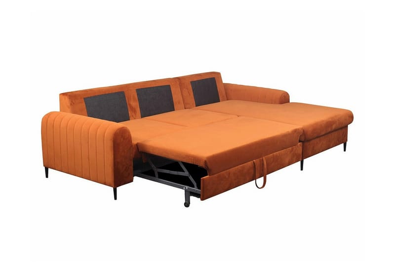 Kintore 3-sits Hörnbäddsoffa NO_BRAND Yellow - Møbler - Sofaer - Sovesofaer - Hjørnesovesofa