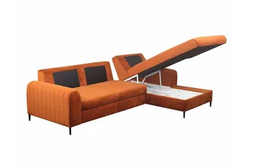 Kintore 3-sits Hörnbäddsoffa NO_BRAND Yellow - Møbler - Sofaer - Sovesofaer - Hjørnesovesofa
