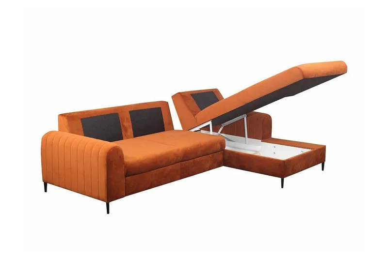 Kintore 3-sits Hörnbäddsoffa Orange - Møbler - Sofaer - Sovesofaer - Hjørnesovesofa