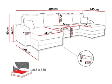 Kintore 4-seters hjørnesovesofa - Møbler - Sofaer - Sovesofaer - Sovesofa divan