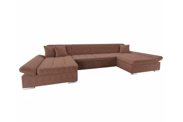 Kintore 4-sits Hörnbäddsoffa Brown - Møbler - Sofaer - Sovesofaer - Hjørnesovesofa