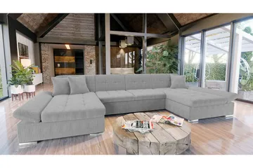 Kintore 4-sits Hörnbäddsoffa Grey - Møbler - Sofaer - Sovesofaer - Langsgående sovesofa