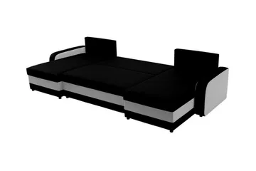 Kintore 4-sits Hörnbäddsoffa Grey/wood||Grey/Black - Møbler - Sofaer - Sovesofaer - Hjørnesovesofa