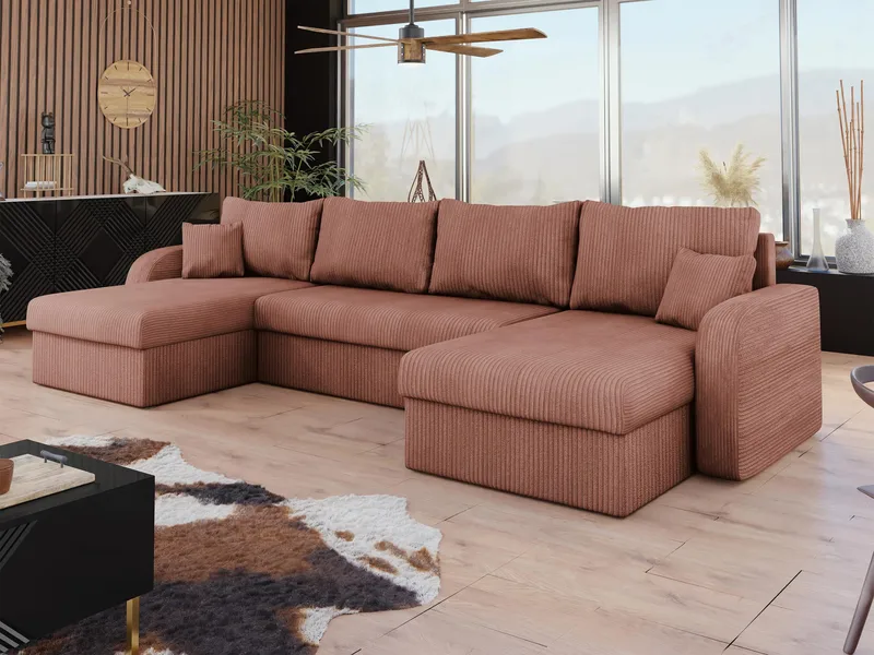 Kintore 4-sits Hörnbäddsoffa NO_BRAND Black/Grey - Møbler - Sofaer - Sovesofaer - Sovesofa divan