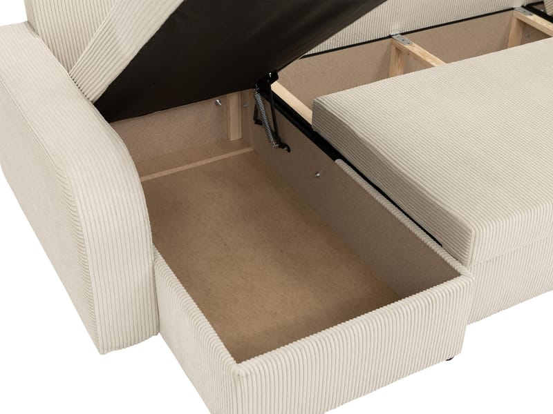 Kintore 4-sits Hörnbäddsoffa NO_BRAND Black/Grey - Møbler - Sofaer - Sovesofaer - Sovesofa divan