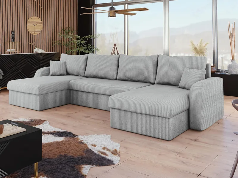 Kintore 4-sits Hörnbäddsoffa NO_BRAND Black/Grey - Møbler - Sofaer - Sovesofaer - Sovesofa divan