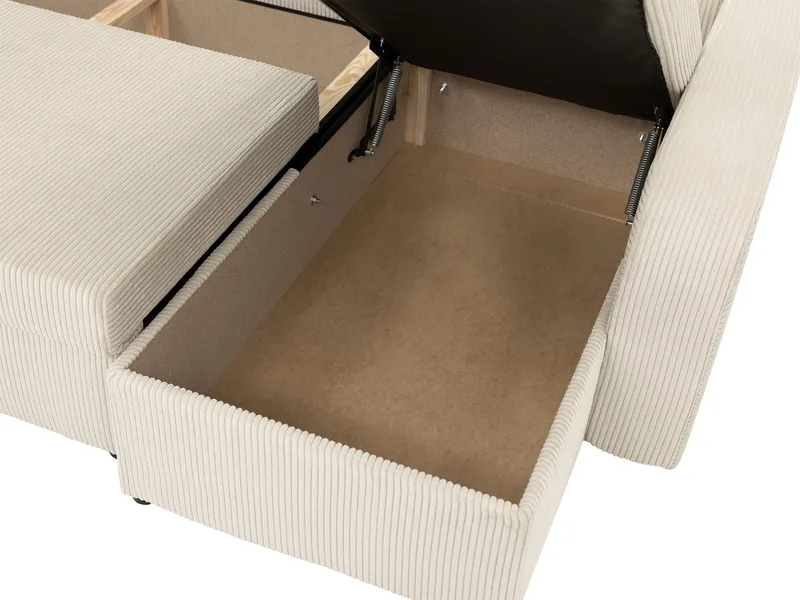 Kintore 4-sits Hörnbäddsoffa NO_BRAND Black/Grey - Møbler - Sofaer - Sovesofaer - Sovesofa divan