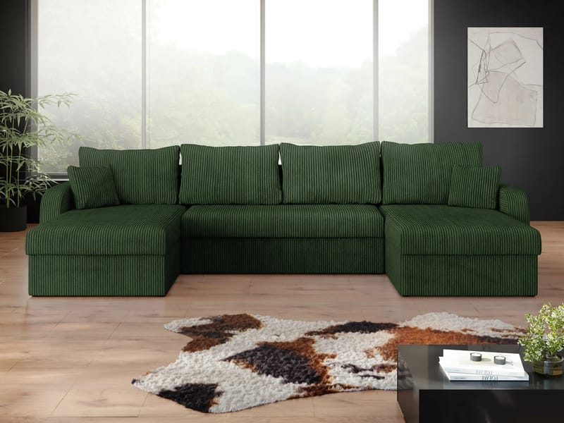 Kintore 4-sits Hörnbäddsoffa NO_BRAND Black/Light grey - Møbler - Sofaer - Sovesofaer - Sovesofa divan