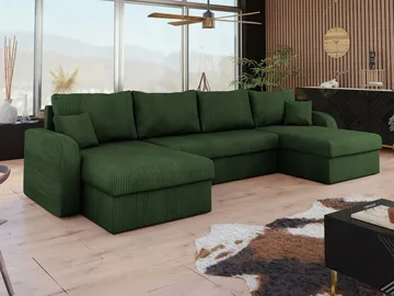 Kintore 4-sits Hörnbäddsoffa NO_BRAND Black/Light grey - Møbler - Sofaer - Sovesofaer - Sovesofa divan