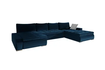 Kintore 4-sits Hörnbäddsoffa NO_BRAND Dark blue - Møbler - Sofaer - Sovesofaer - Langsgående sovesofa