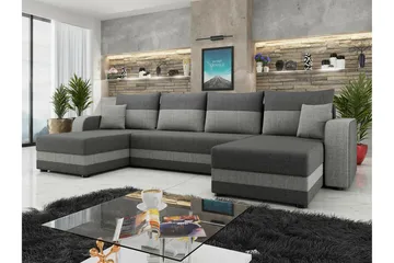Kintore 4-sits Hörnbäddsoffa NO_BRAND Dark grey - Møbler - Sofaer - Sovesofaer - Sovesofa divan