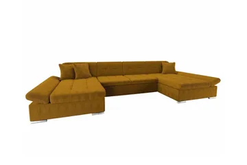 Kintore 4-sits Hörnbäddsoffa NO_BRAND Dark yellow - Møbler - Sofaer - Sovesofaer - Sovesofa divan
