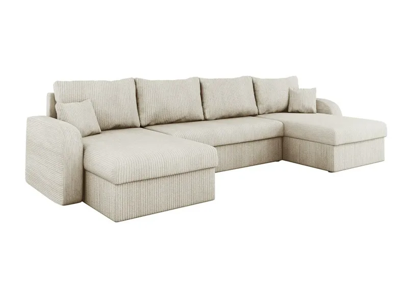 Kintore 4-sits Hörnbäddsoffa NO_BRAND Grey/wood||Grey/Black - Møbler - Sofaer - Sovesofaer - Hjørnesovesofa