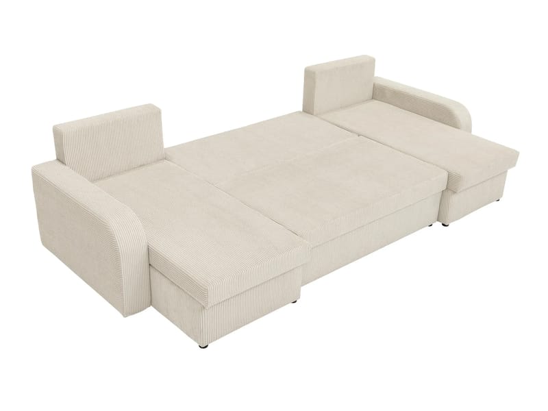 Kintore 4-sits Hörnbäddsoffa NO_BRAND Grey/wood||Grey/Black - Møbler - Sofaer - Sovesofaer - Hjørnesovesofa