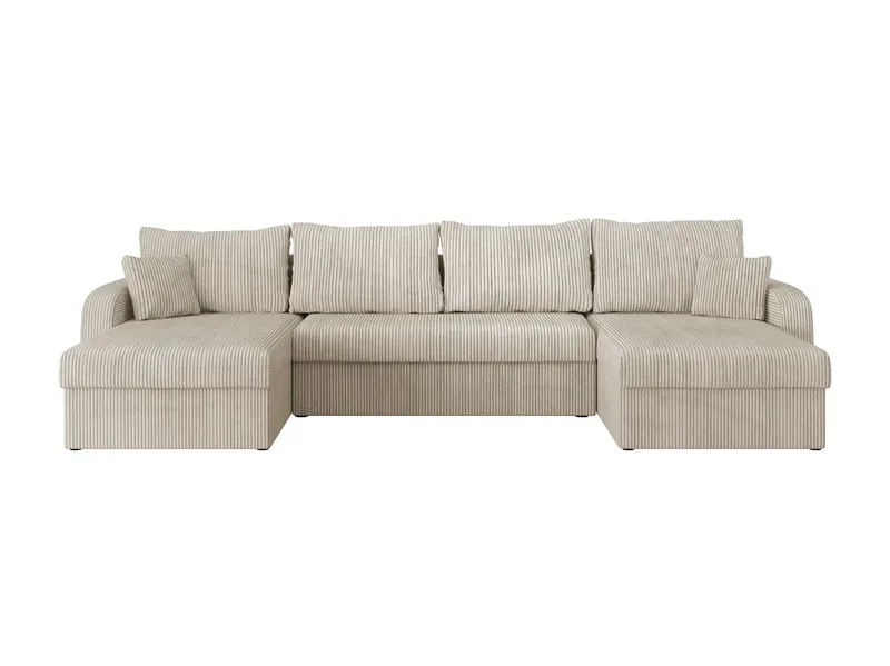 Kintore 4-sits Hörnbäddsoffa NO_BRAND Grey/wood||Grey/Black - Møbler - Sofaer - Sovesofaer - Hjørnesovesofa