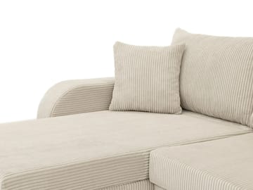 Kintore 4-sits Hörnbäddsoffa NO_BRAND Grey/wood||Grey/Black - Møbler - Sofaer - Sovesofaer - Hjørnesovesofa