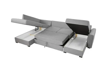 Kintore 4-sits Hörnbäddsoffa NO_BRAND White - Møbler - Sofaer - Sovesofaer - Sovesofa divan