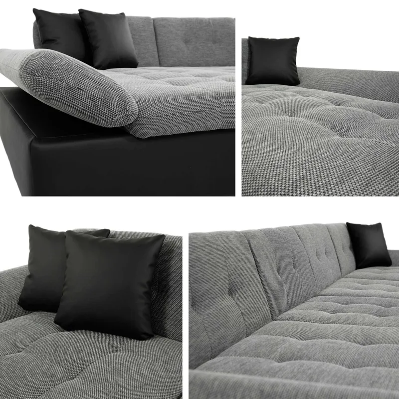 Kintore 5-sits Hörnbäddsoffa NO_BRAND Dark grey - Møbler - Sofaer - Sovesofaer - Sovesofa divan