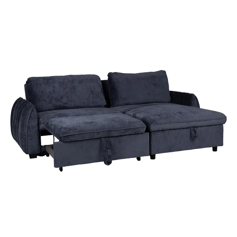 Hjørnesovesofa Klevor - Blå - Møbler - Sofaer - Sovesofaer - Hjørnesovesofa