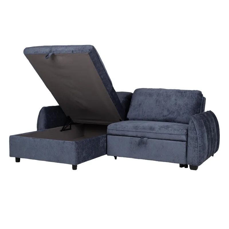 Hjørnesovesofa Klevor - Blå - Møbler - Sofaer - Sovesofaer - Hjørnesovesofa
