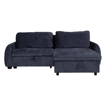 Hjørnesovesofa Klevor - Blå - Møbler - Sofaer - Sovesofaer - Hjørnesovesofa