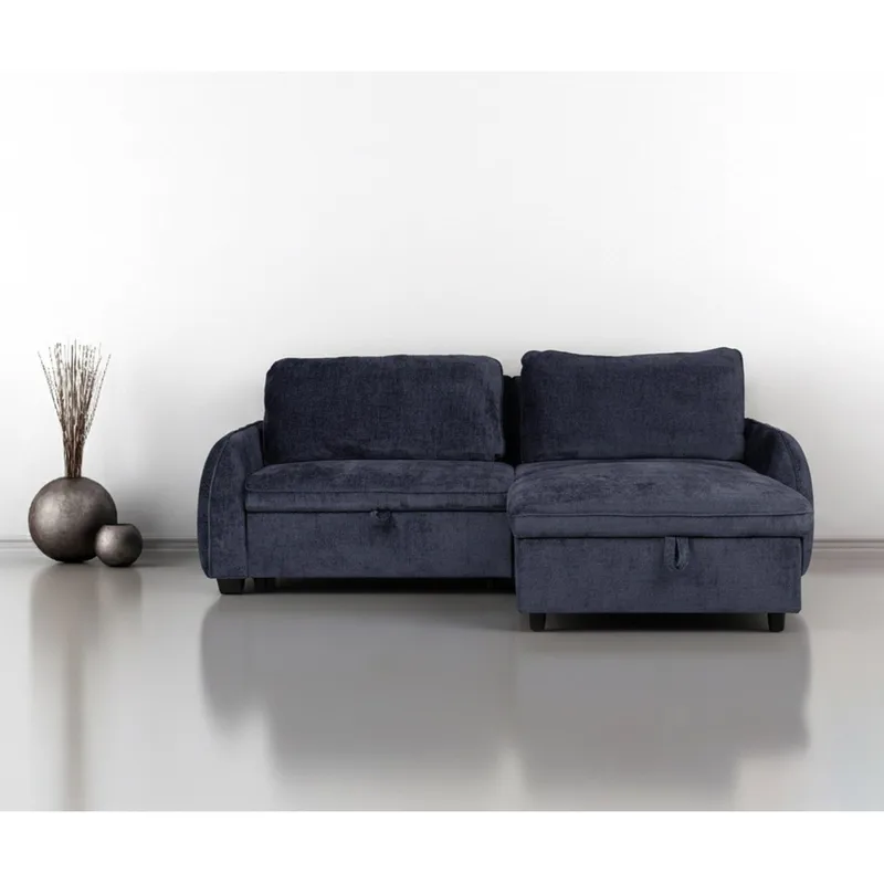 Hjørnesovesofa Klevor - Blå - Møbler - Sofaer - Sovesofaer - Hjørnesovesofa