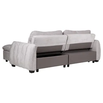 Hjørnesovesofa Klevor - Lys grå - Møbler - Sofaer - Sovesofaer - Hjørnesovesofa