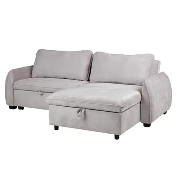 Hjørnesovesofa Klevor - Lys grå - Møbler - Sofaer - Sovesofaer - Hjørnesovesofa