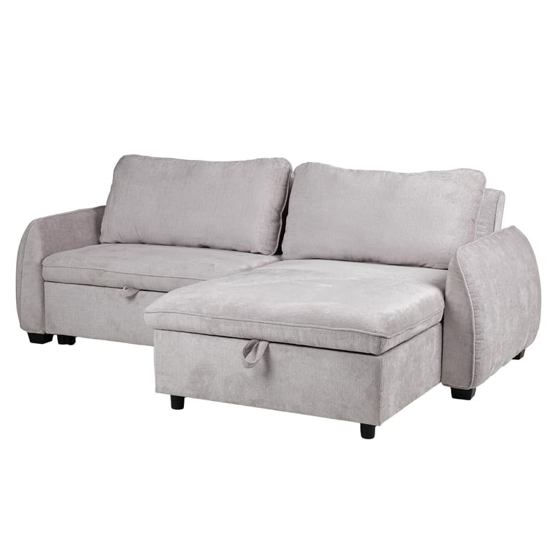 Hjørnesovesofa Klevor - Lys grå - Møbler - Sofaer - Sovesofaer - Hjørnesovesofa