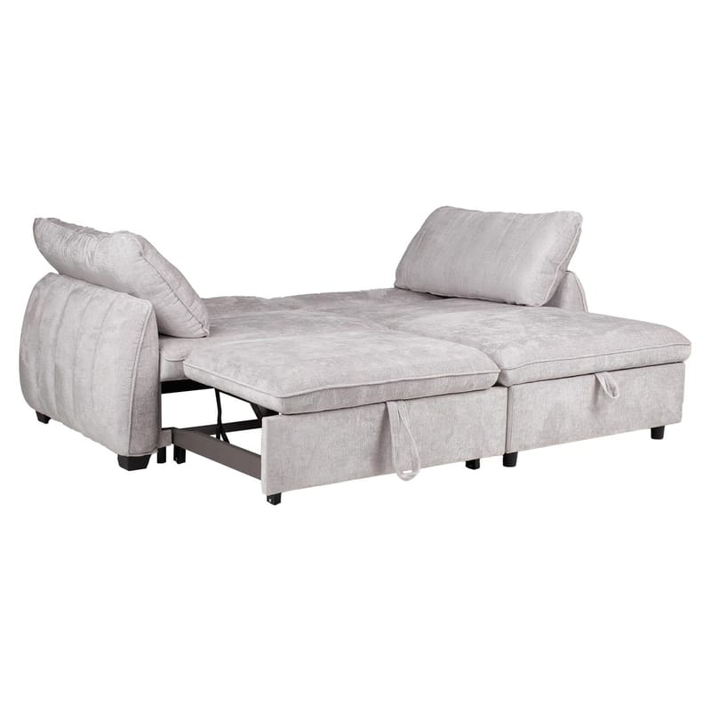 Hjørnesovesofa Klevor - Lys grå - Møbler - Sofaer - Sovesofaer - Hjørnesovesofa