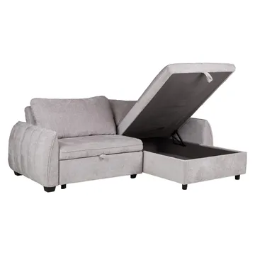 Hjørnesovesofa Klevor - Lys grå - Møbler - Sofaer - Sovesofaer - Hjørnesovesofa