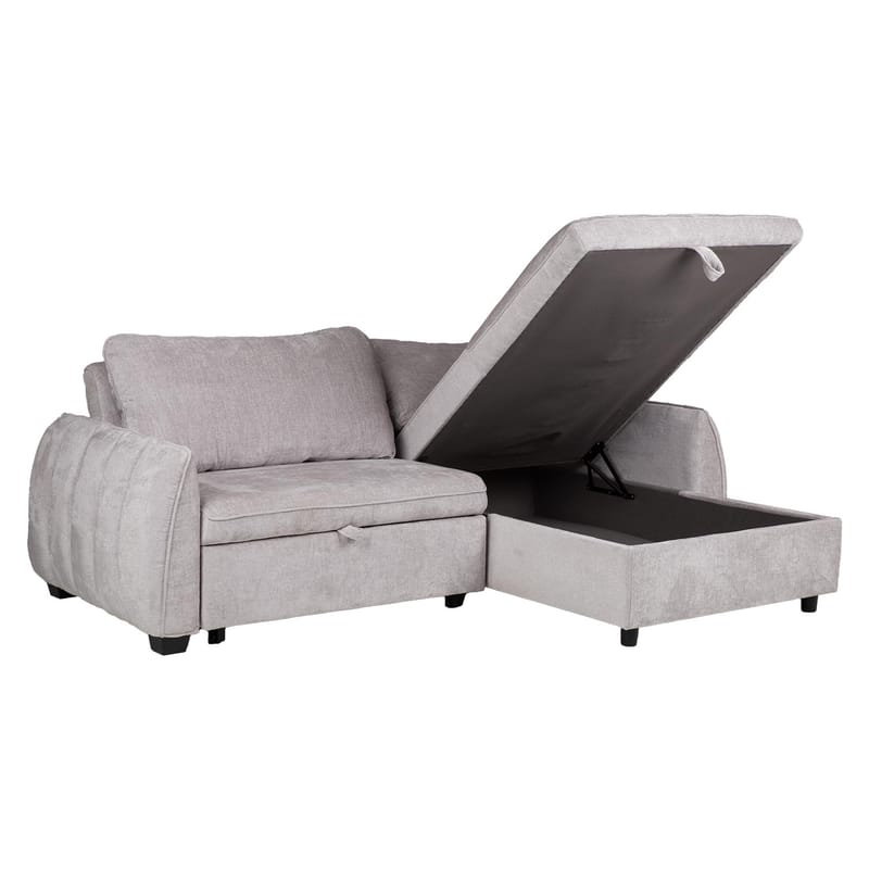 Hjørnesovesofa Klevor - Lys grå - Møbler - Sofaer - Sovesofaer - Hjørnesovesofa