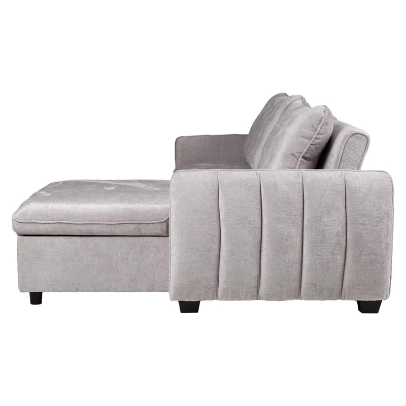 Hjørnesovesofa Klevor - Lys grå - Møbler - Sofaer - Sovesofaer - Hjørnesovesofa
