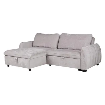 Hjørnesovesofa Klevor - Lys grå - Møbler - Sofaer - Sovesofaer - Hjørnesovesofa
