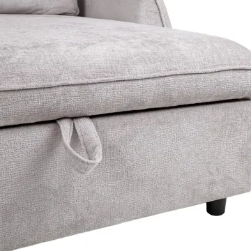 Hjørnesovesofa Klevor - Lys grå - Møbler - Sofaer - Sovesofaer - Hjørnesovesofa