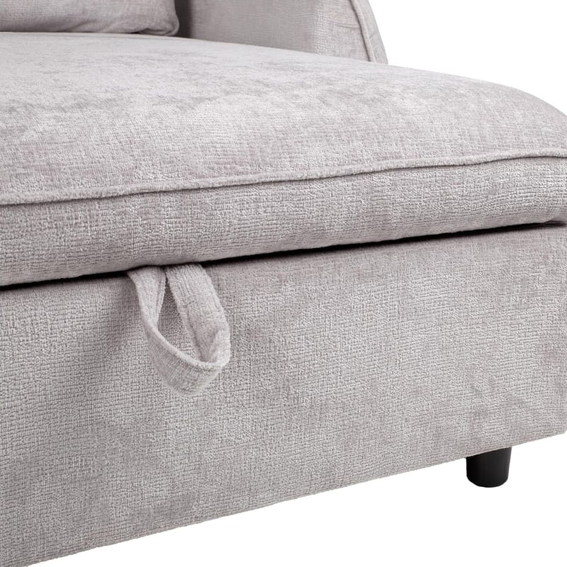 Hjørnesovesofa Klevor - Lys grå - Møbler - Sofaer - Sovesofaer - Hjørnesovesofa