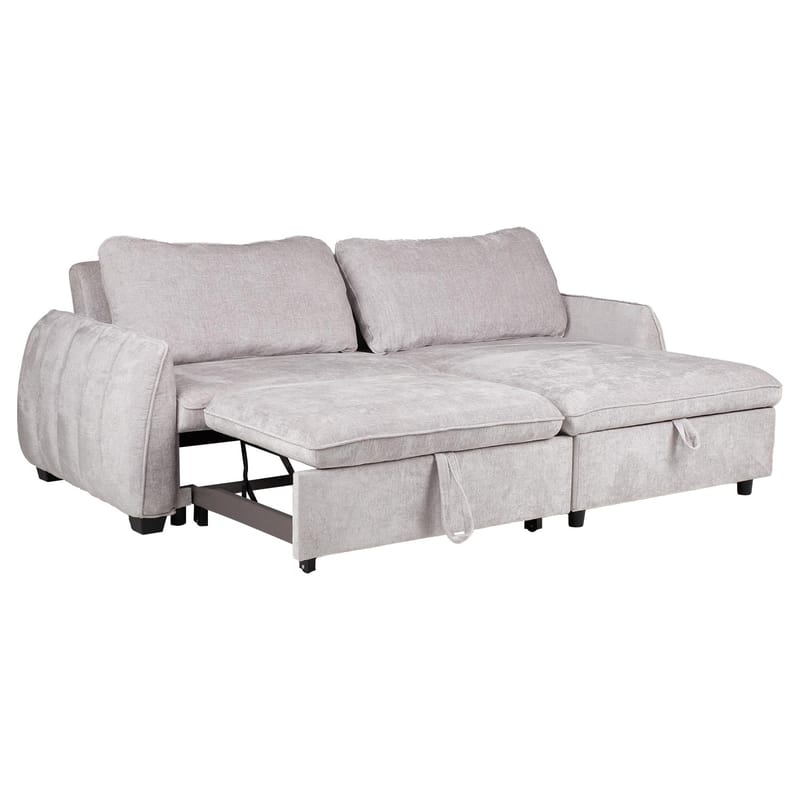 Hjørnesovesofa Klevor - Lys grå - Møbler - Sofaer - Sovesofaer - Hjørnesovesofa