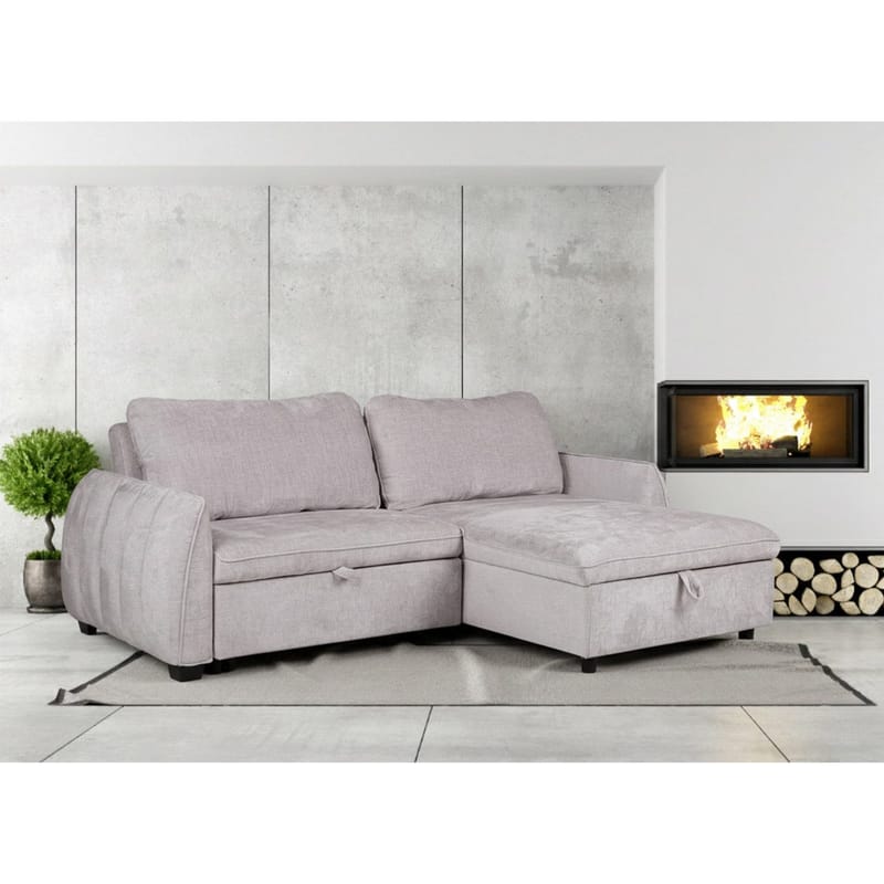 Hjørnesovesofa Klevor - Lys grå - Møbler - Sofaer - Sovesofaer - Hjørnesovesofa