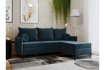 Knocklong 3-seters Hjørnesovesofa - Blå - Møbler - Sofaer - Sovesofaer - Hjørnesovesofa