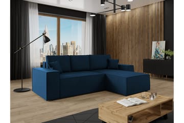 Knocklong 3-seters Hjørnesovesofa - Blå - Møbler - Sofaer - Sovesofaer - Hjørnesovesofa