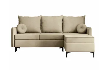 Knocklong 3-seters Hjørnesovesofa - Cream - Møbler - Sofaer - Sovesofaer - Hjørnesovesofa