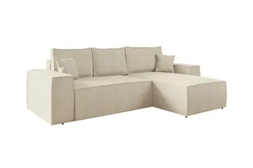 Knocklong 3-seters Hjørnesovesofa - Cream - Møbler - Sofaer - Sovesofaer - Sovesofa divan