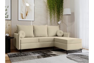 Knocklong 3-seters Hjørnesovesofa - Cream - Møbler - Sofaer - Sovesofaer - Hjørnesovesofa