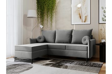 Knocklong 3-seters Hjørnesovesofa - Grå - Møbler - Sofaer - Sovesofaer - Hjørnesovesofa
